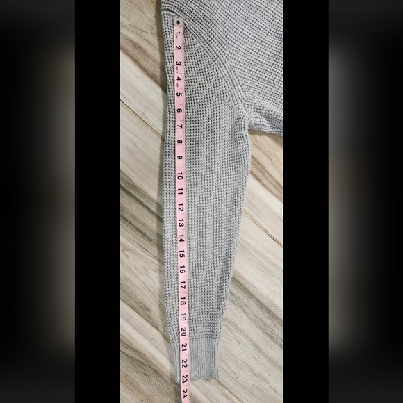 The Normal Brand Waffle Knit Quarter Zip Size Medium Gray - Picture 4 of 11